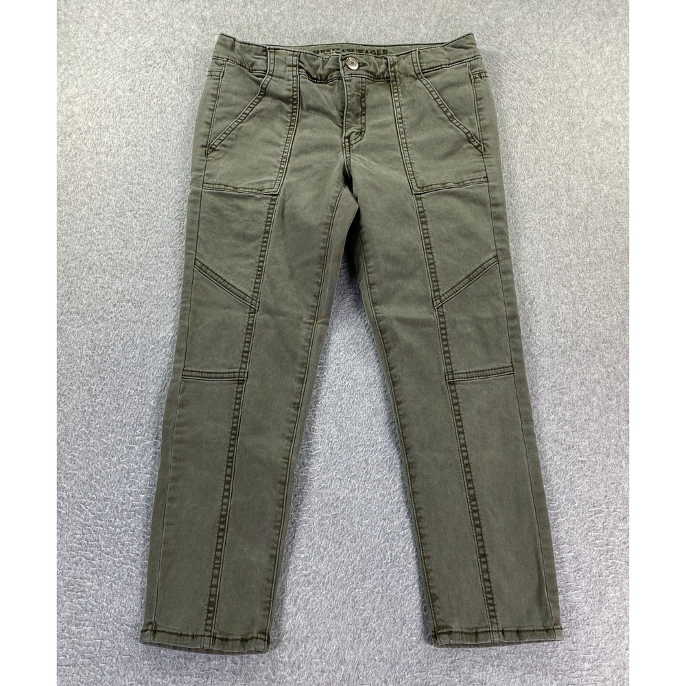American Eagle Jegging‎ Crop Stretch Women's Sz 2 Army Green City Preppy Modern